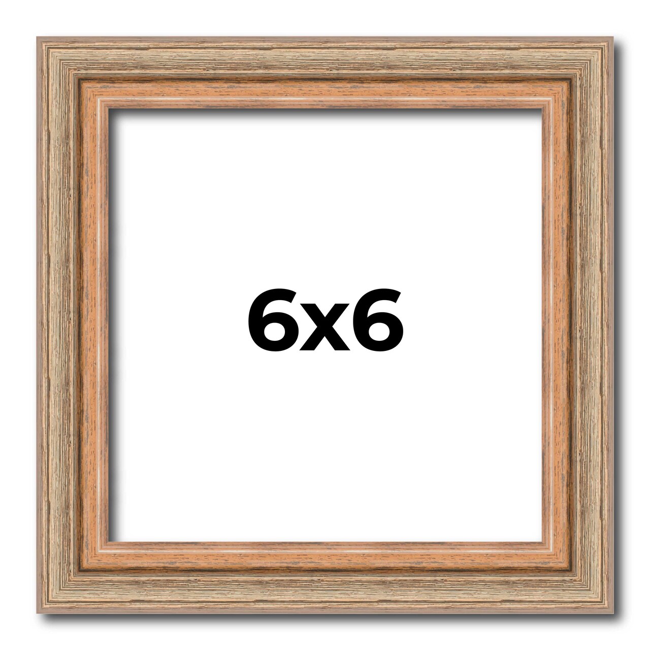 Square Deco Brown Picture Frame - UV Acrylic, Foam Board Backing, Hanging Hardware